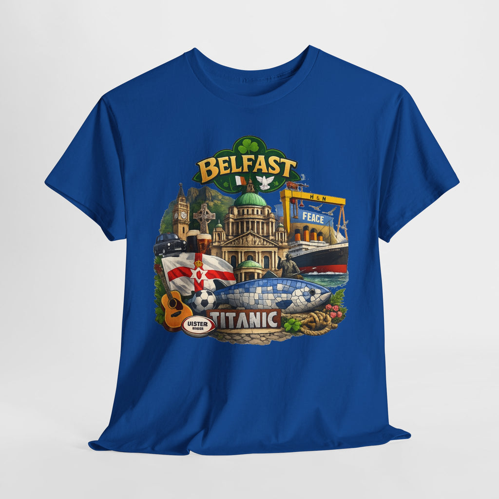 Belfast Collage T-Shirt – Titanic & City Landmarks Souvenir Tee