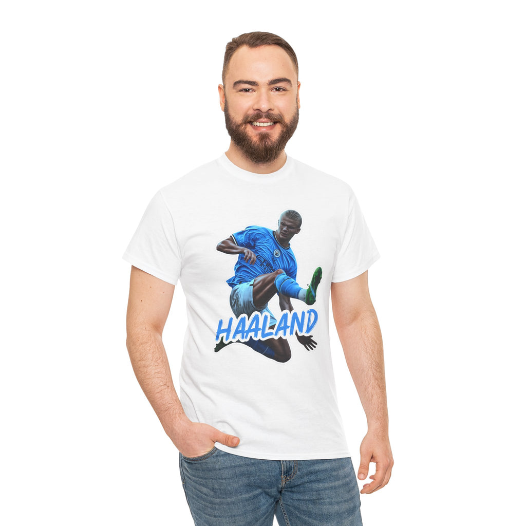 Erling Haaland Manchester City Soccer T‑Shirt – Dynamic Action Graphic Tee