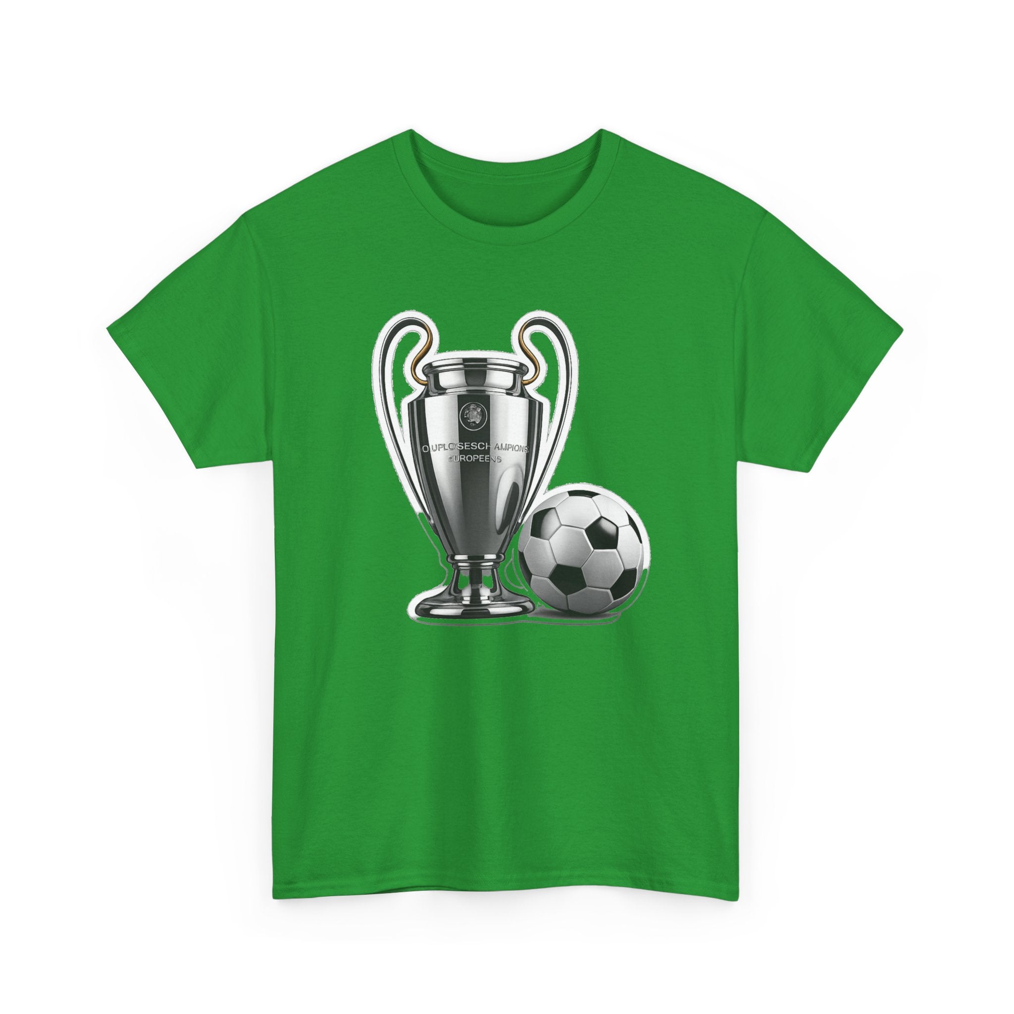 European Cup / Champions League Trophy & Ball Graphic Cotton T-Shirt