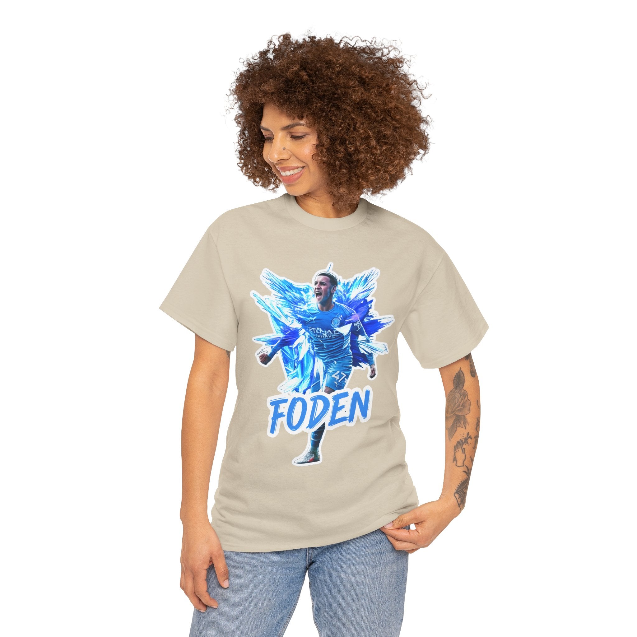 Phil Foden Manchester City Soccer T‑Shirt — Blue Graphic Football Fan Tee