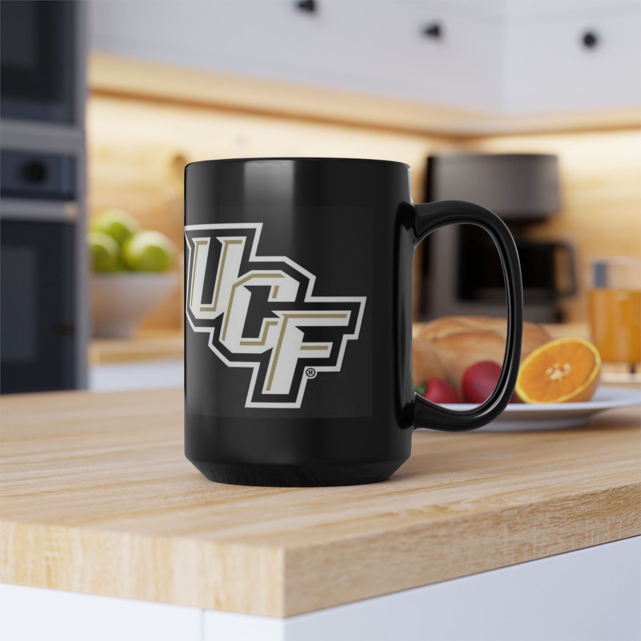 UCF Knights Black Ceramic Mug — College Logo Coffee Cup (11oz & 15oz)