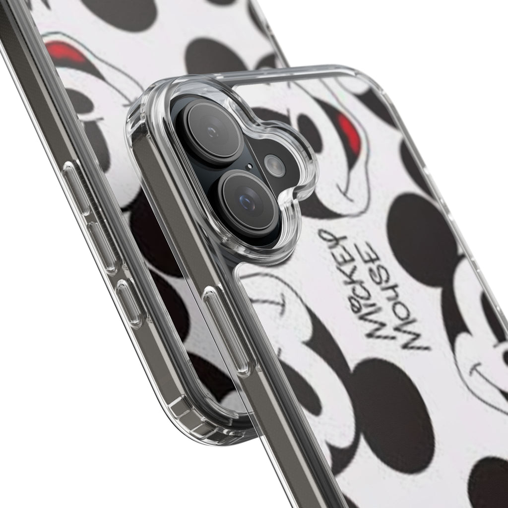 Mickey Mouse Clear Phone Case – Retro Cartoon Pattern Clear Case