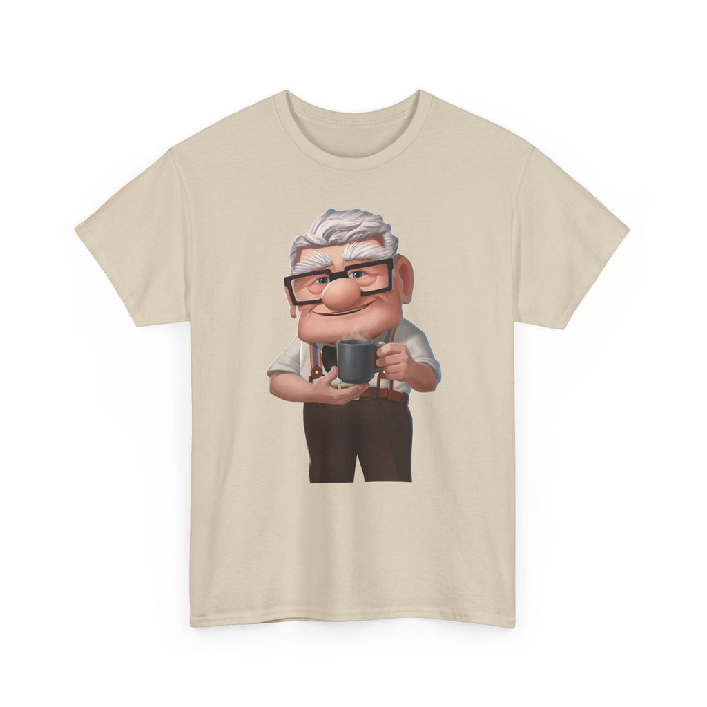 Disney Up Cartoon Grandpa Mug Graphic Tee - Cute Elderly Character T-Shirt