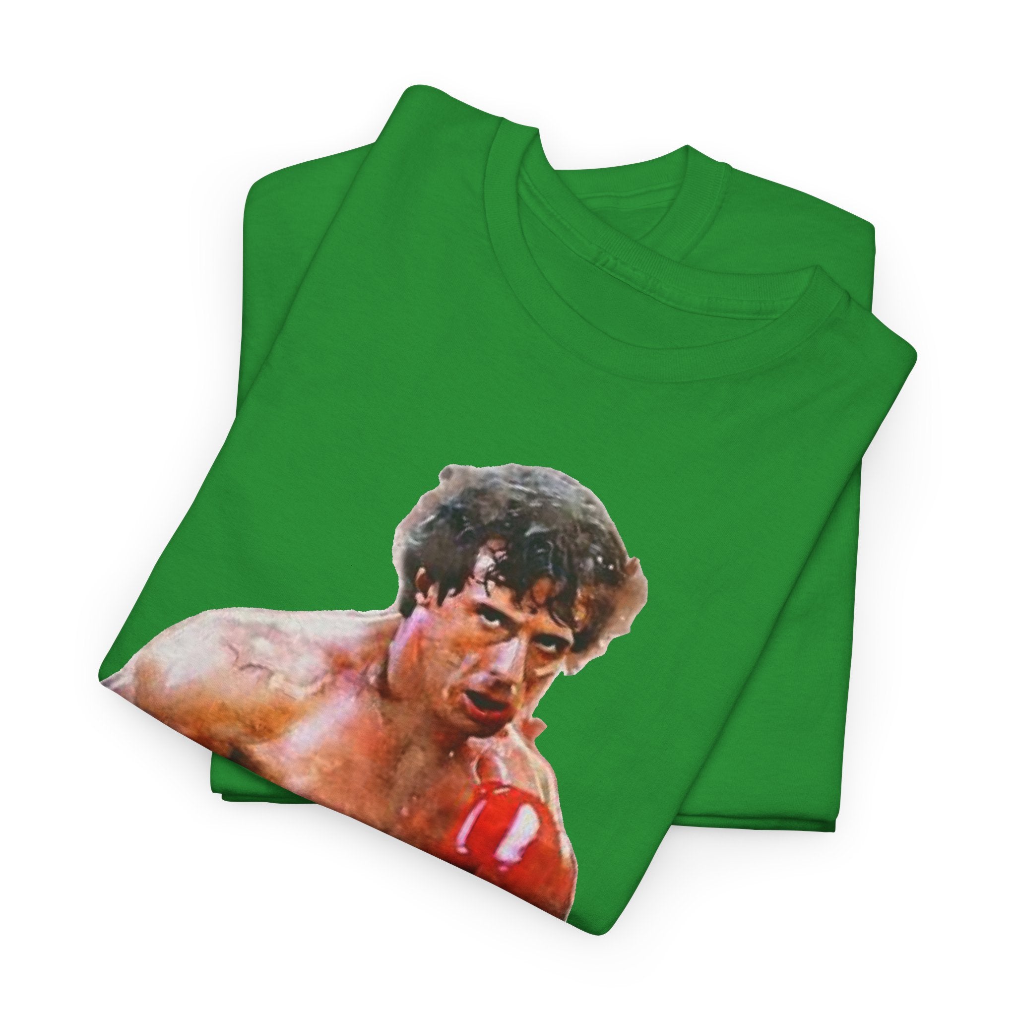 Boxer Rocky Painting T‑Shirt — Vintage American Flag Boxing Tee