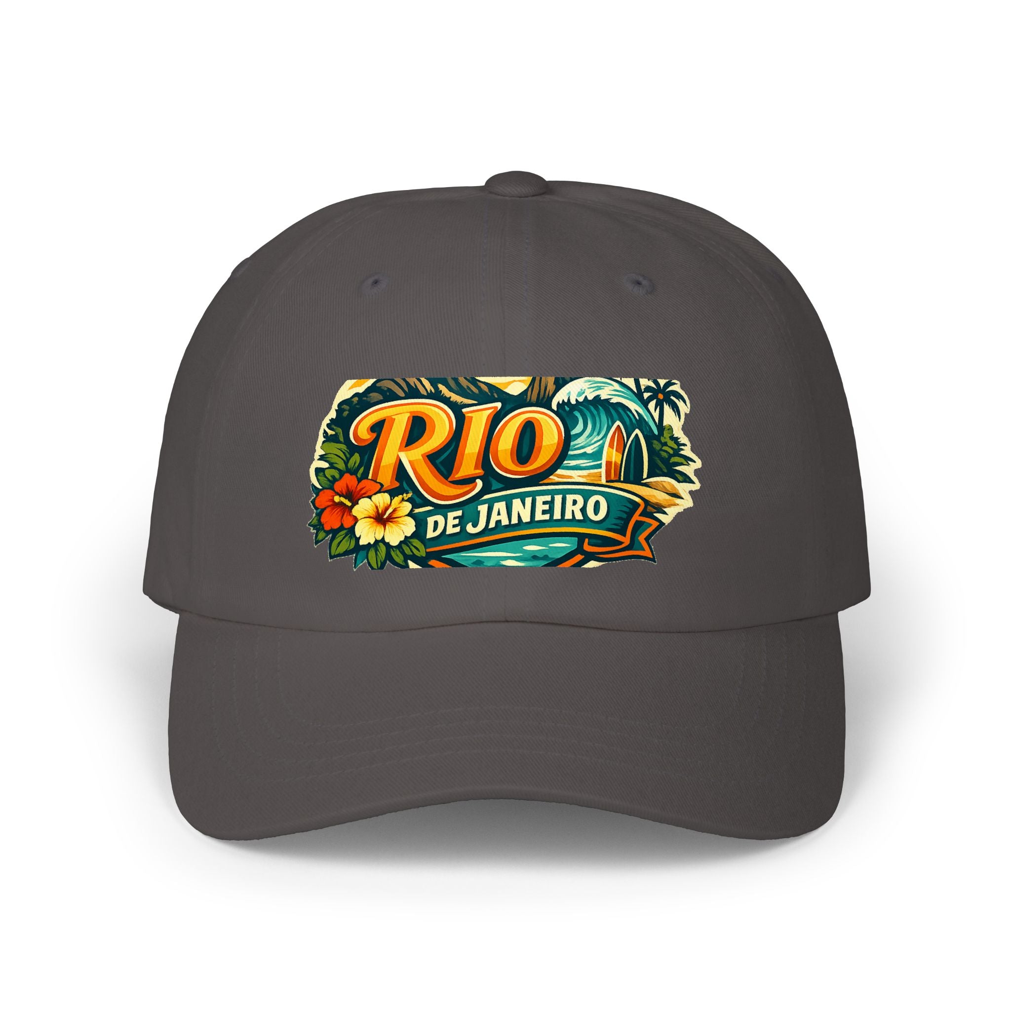 Rio de Janeiro Vintage Surf Dad Cap — Tropical Beach Hat