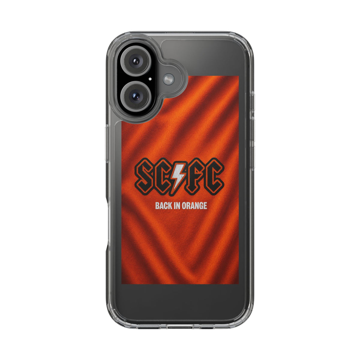 Salford CIty Inspired Phone Case — 'SCFC Back in Orange' Clear Protective Cover