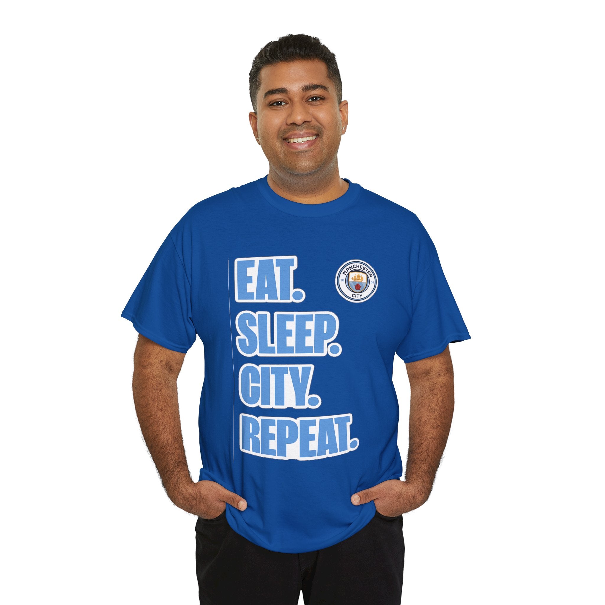 Eat. Sleep. City. Repeat. T‑Shirt — Manchester City Fan Tee