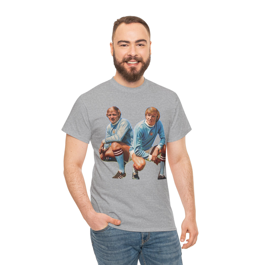 Franny Lee and Colin Bell Manchester City Retro Soccer Players T‑Shirt — Vintage Football Graphic Tee