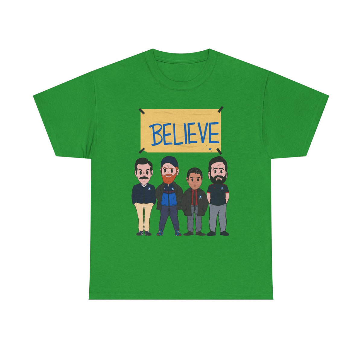 Ted Lasso Inspired Believe Cartoon Band Cotton T-Shirt