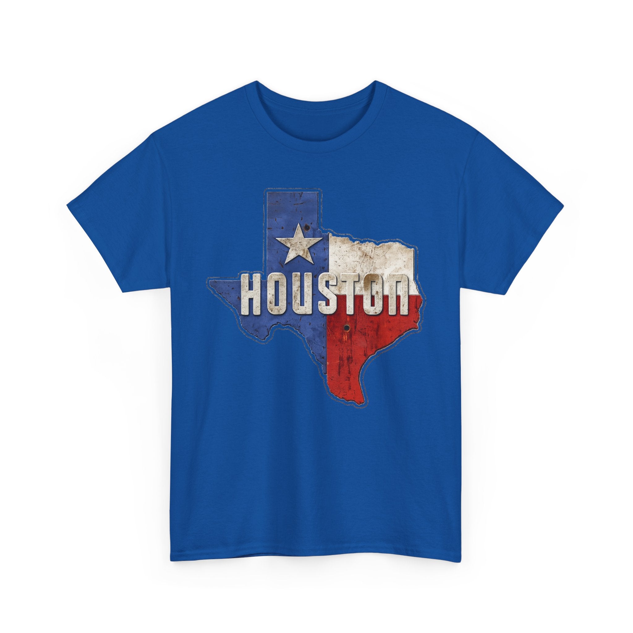 Houston Texas Flag Graphic Tee — Vintage State Outline T-Shirt