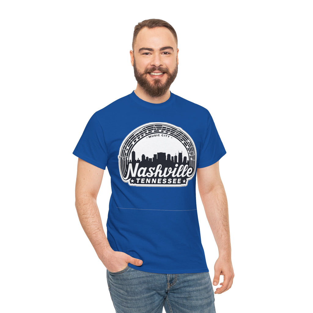 Nashville Tennessee Skyline Tee — Retro Music City Graphic Shirt