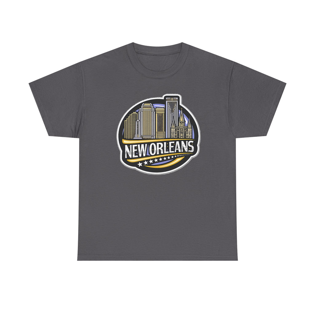New Orleans Skyline Cotton T-Shirt — City Badge Tee