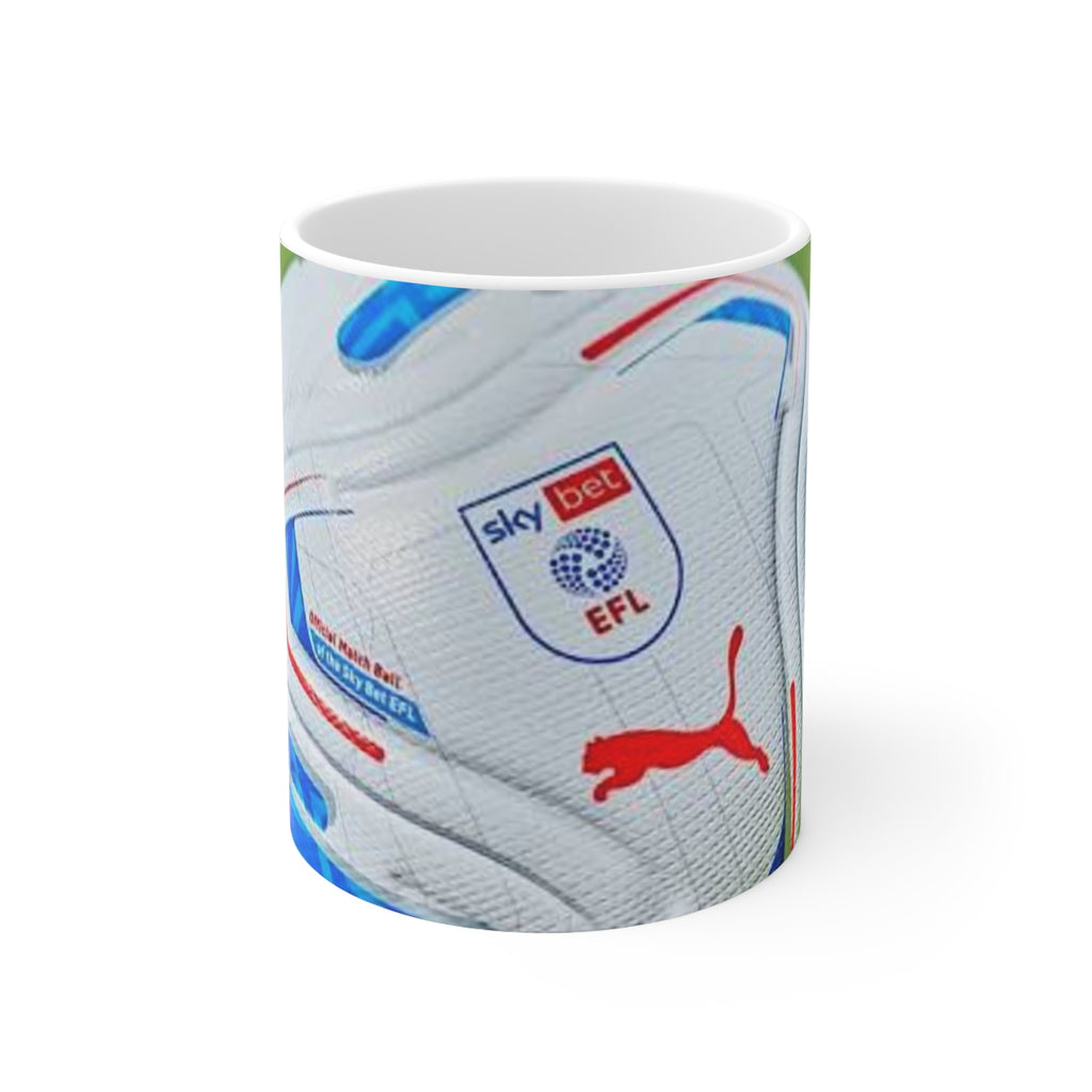 EFL Puma Football Match Ball Mug — Sky Bet EFL Design, Ceramic Coffee Cup (11oz/15oz)