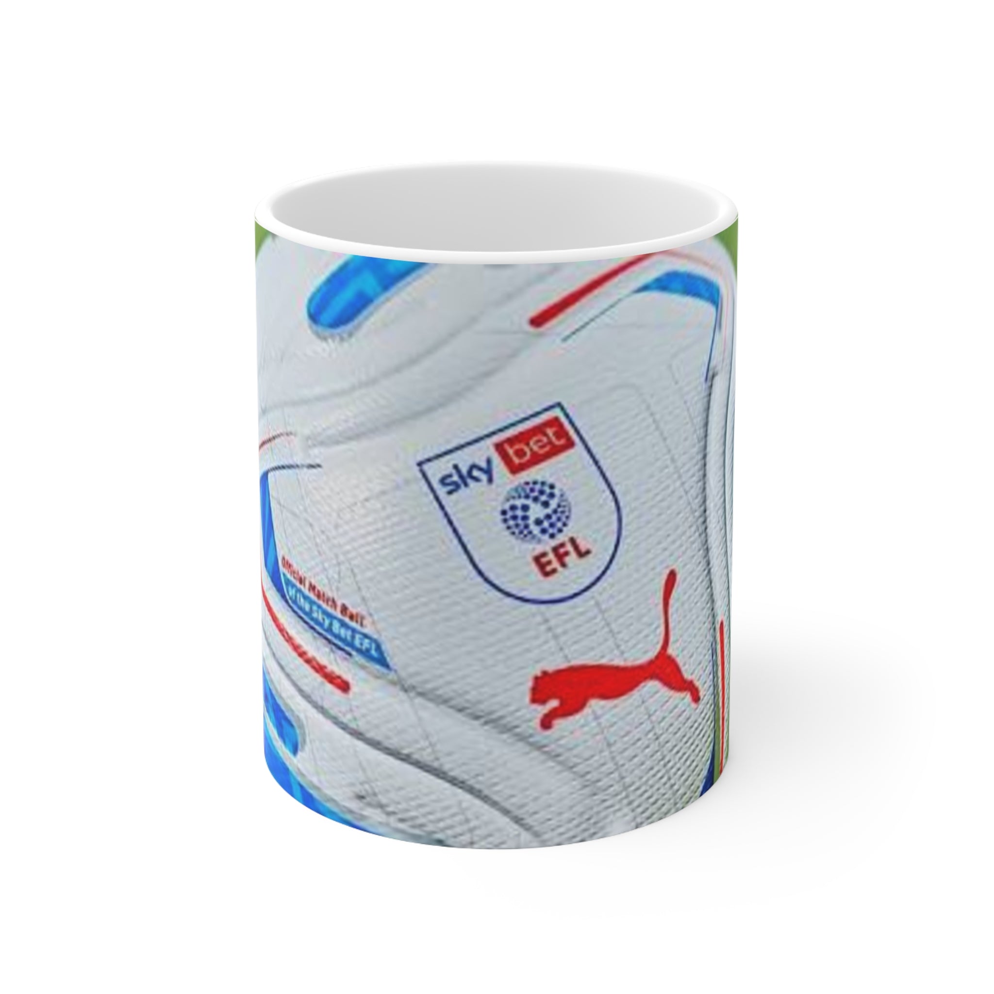 EFL Puma Football Match Ball Mug — Sky Bet EFL Design, Ceramic Coffee Cup (11oz/15oz)