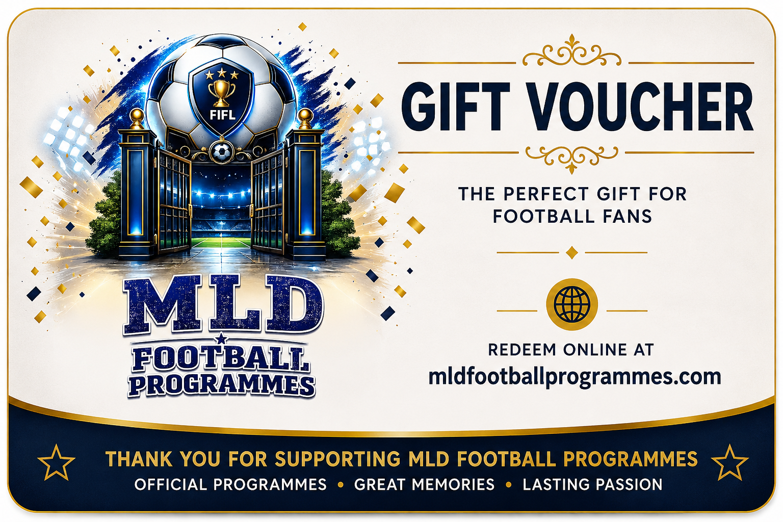 MLD Football Programmes Digital Gift Card