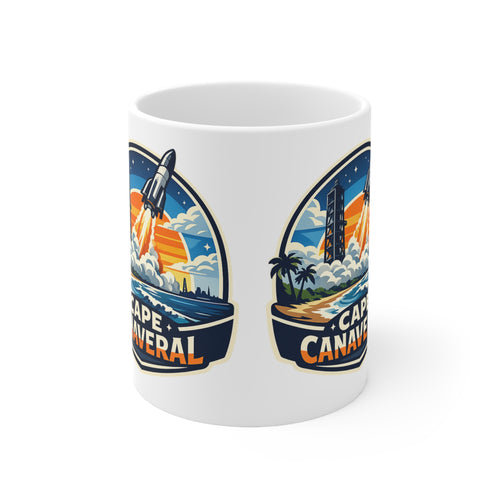 Cape Canaveral Ceramic Coffee Cups, 11oz, 15oz