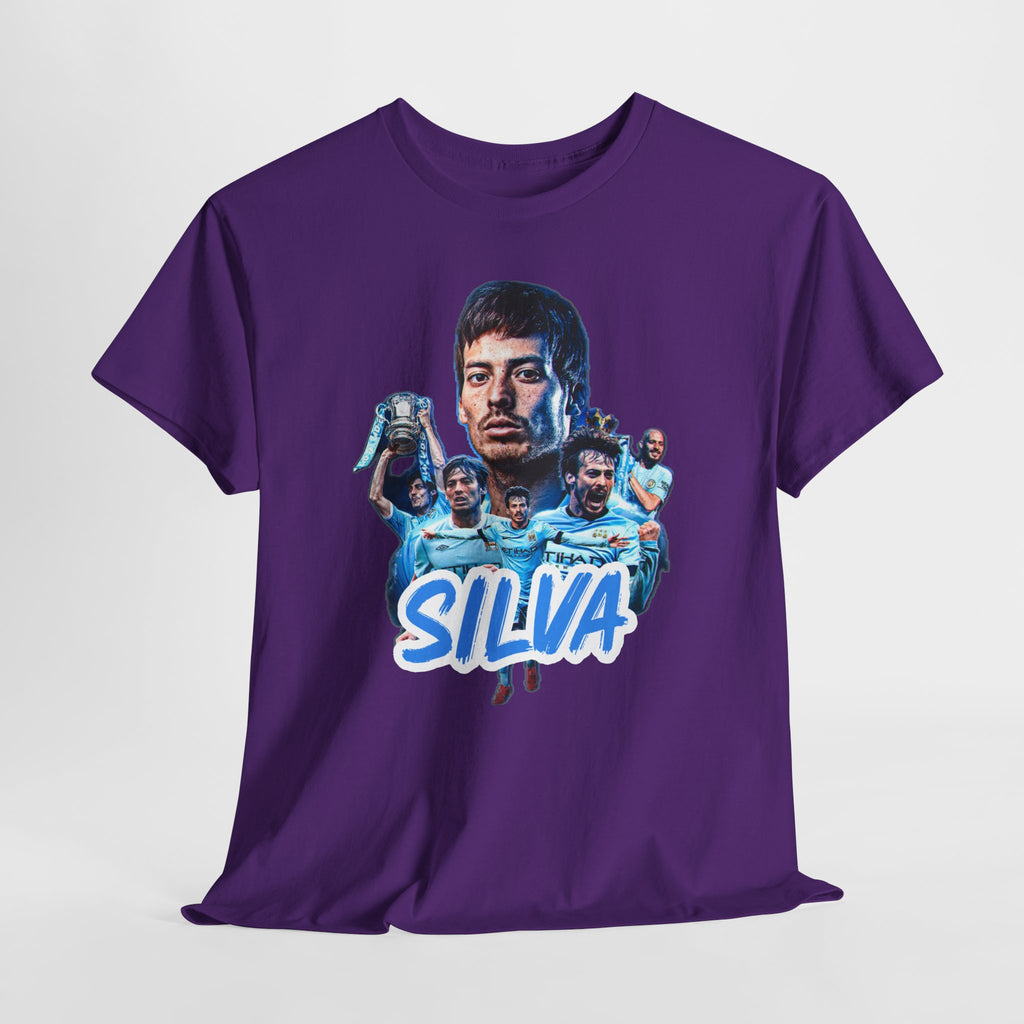 David Silva Manchester City Soccer Tee — Classic Player Portrait Football Shirt