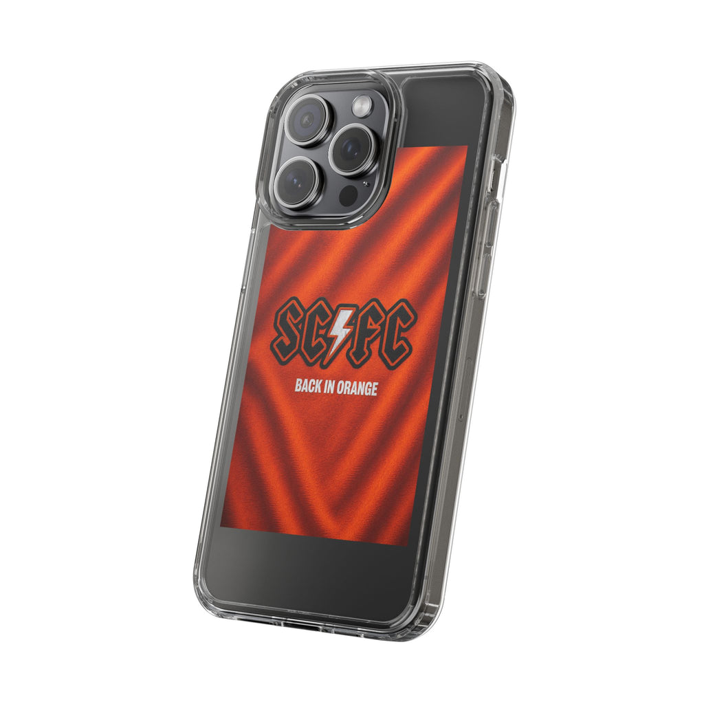 Salford CIty Inspired Phone Case — 'SCFC Back in Orange' Clear Protective Cover