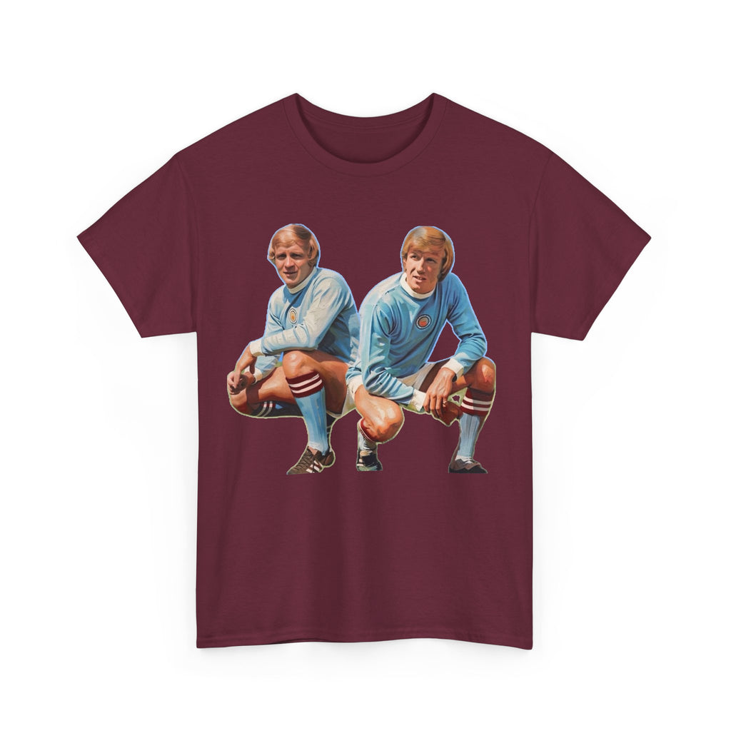 Franny Lee and Colin Bell Manchester City Retro Soccer Players T‑Shirt — Vintage Football Graphic Tee