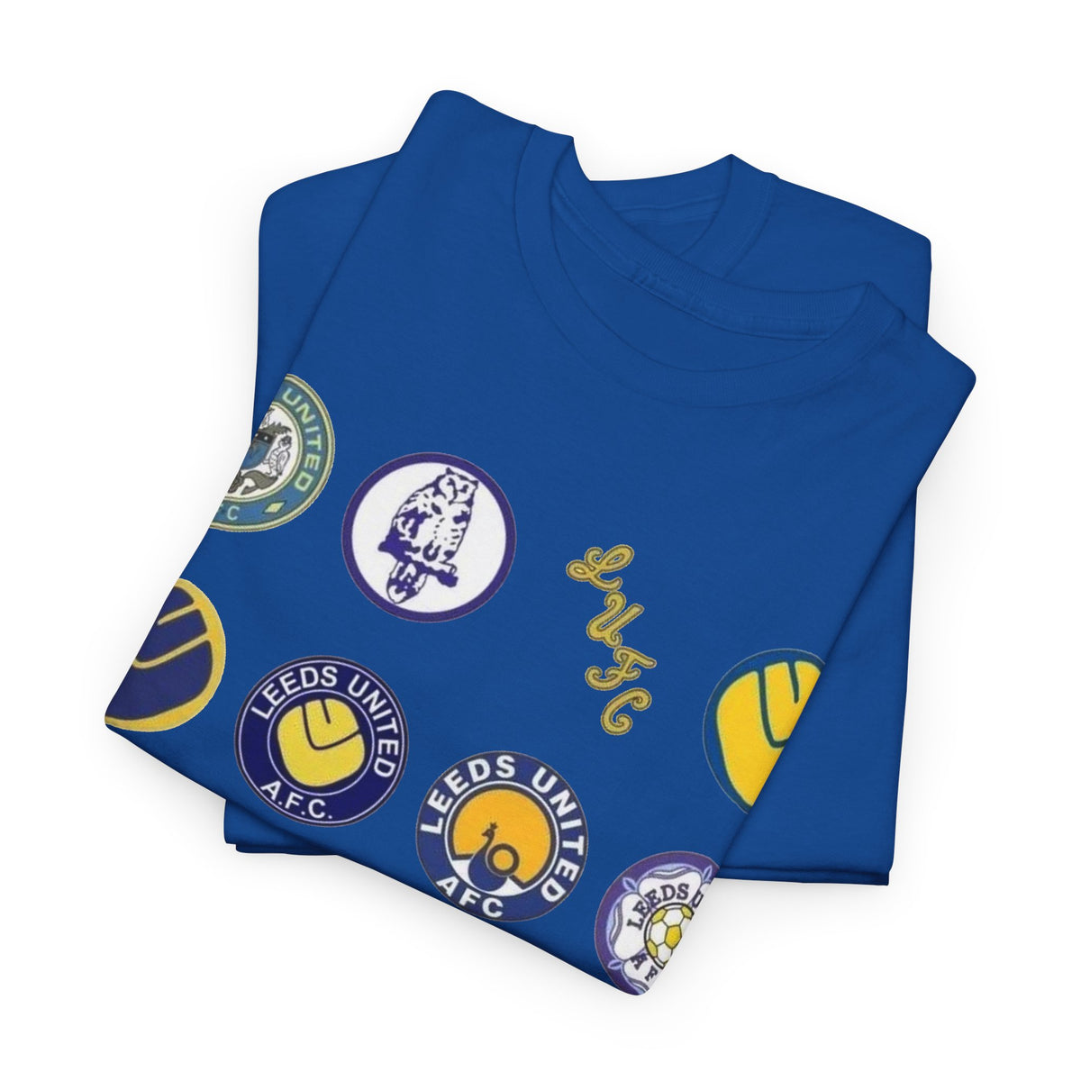 Leeds United Retro Crest Cotton T-Shirt — Vintage Football Club Emblem Tee