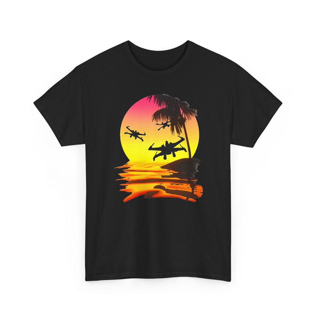 Star Wars X-Ring Sunset Beach Plane T-Shirt