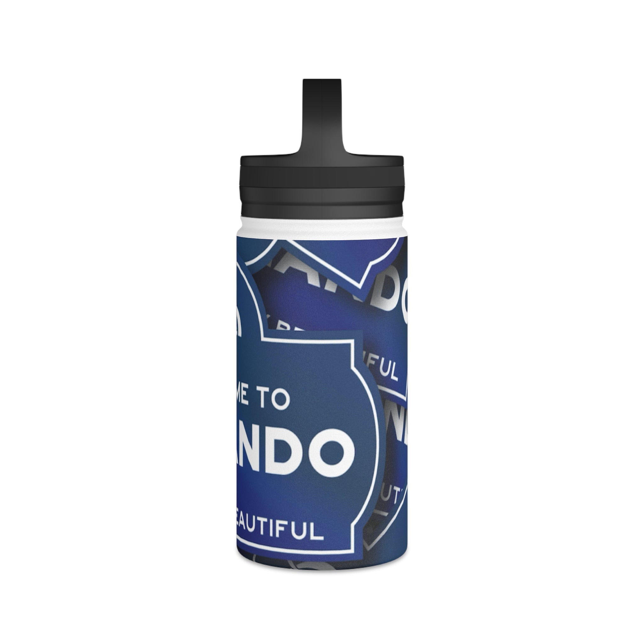Orlando Stainless Steel Water Bottle — "Welcome to Orlando" Travel Bottle with Handle Lid
