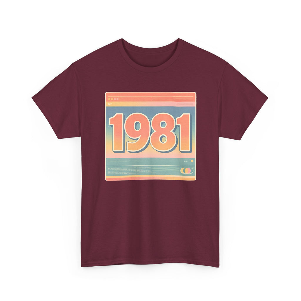 Vintage 1981 Retro Tee — 40th Birthday Gift Shirt