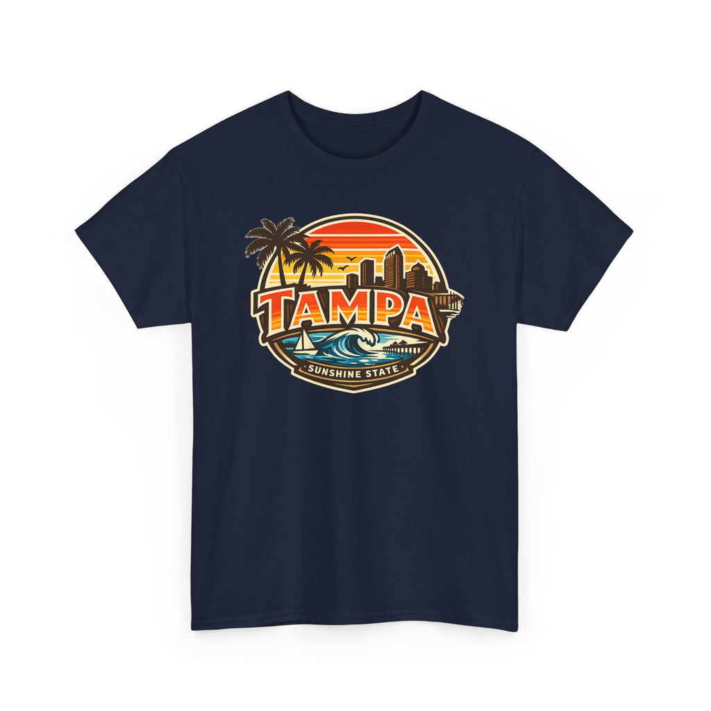 Tampa Retro Sunset T-Shirt – Vintage Palm Beach Skyline Tee