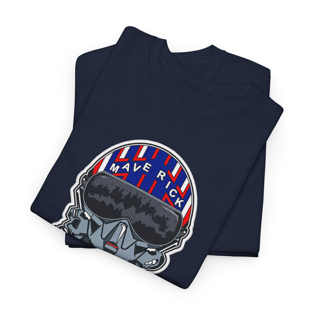 Skull Pilgrim Tee — Retro Striped 'Maverick' Helmet Graphic Shirt