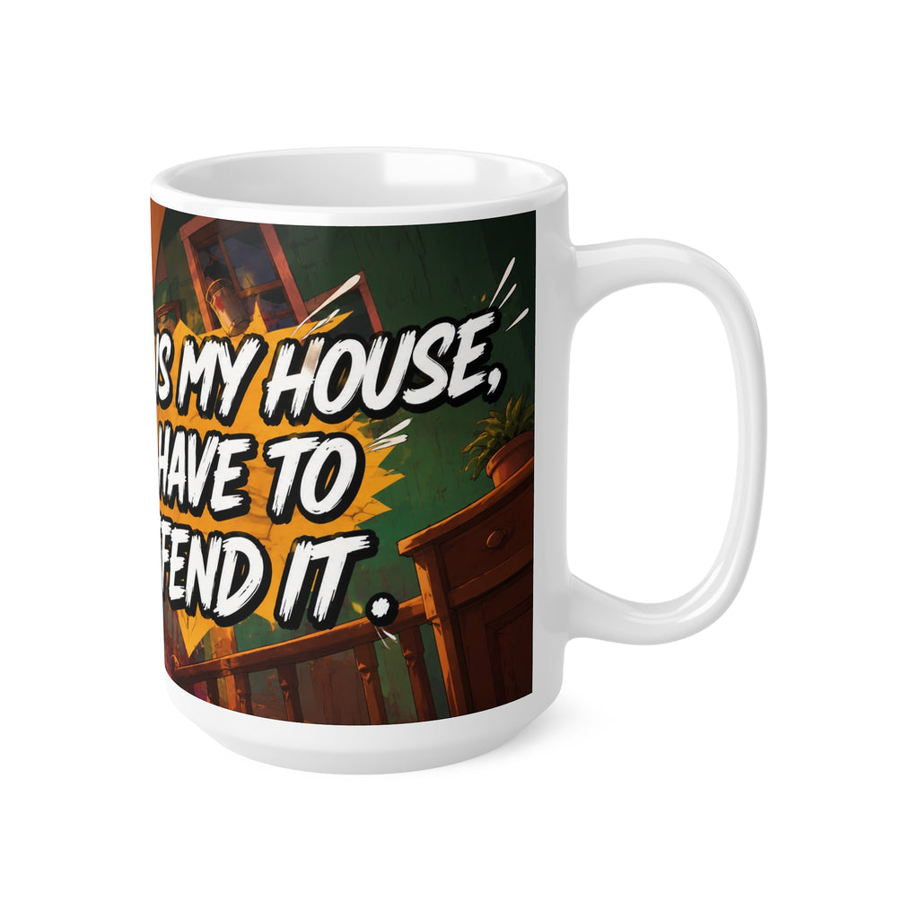 Home Alone Inspired Anime Coffee Mug — "This Is My Cozy Face, I Have Defended" 11oz & 15oz Ceramic