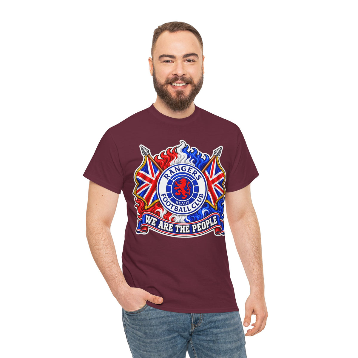 Rangers Football Club Tee — "We Are The People" Crest Cotton T-Shirt