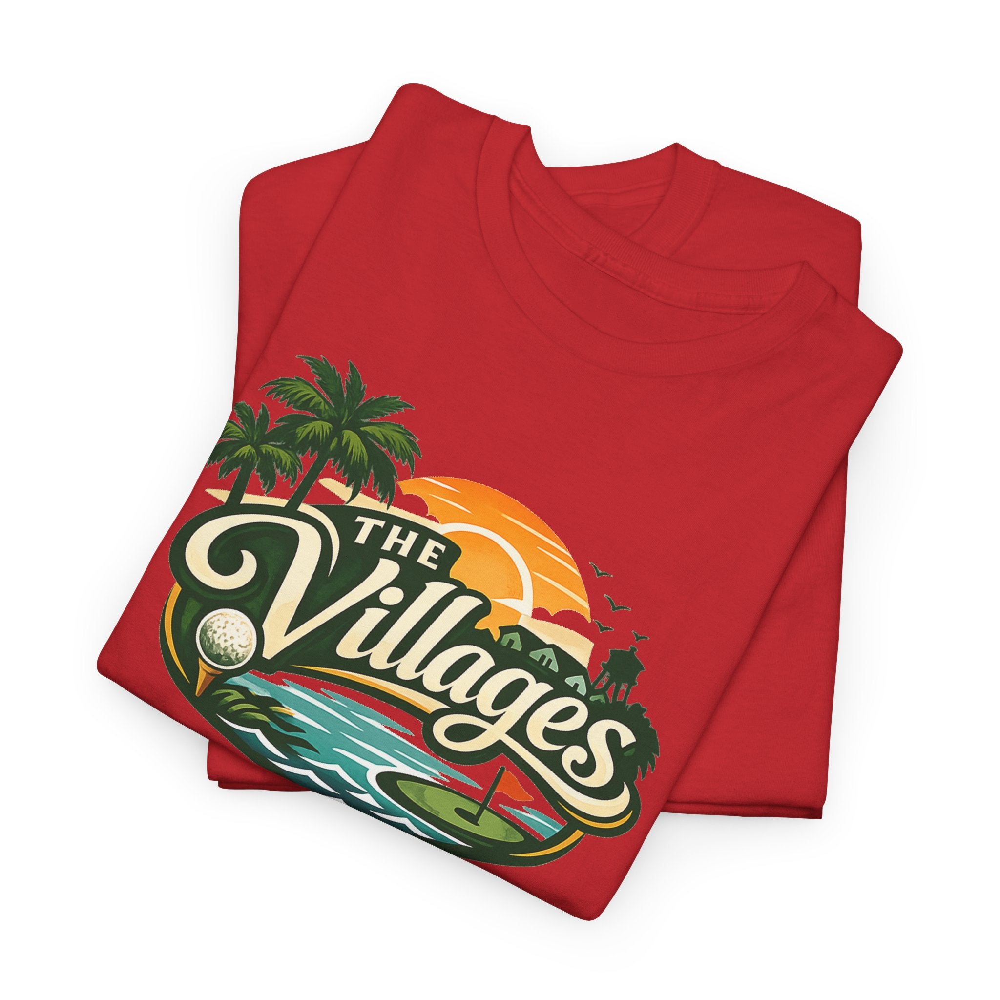 The Villages of Florida Sunset Logo Tee - Florida Palm Beach Retro T-Shirt