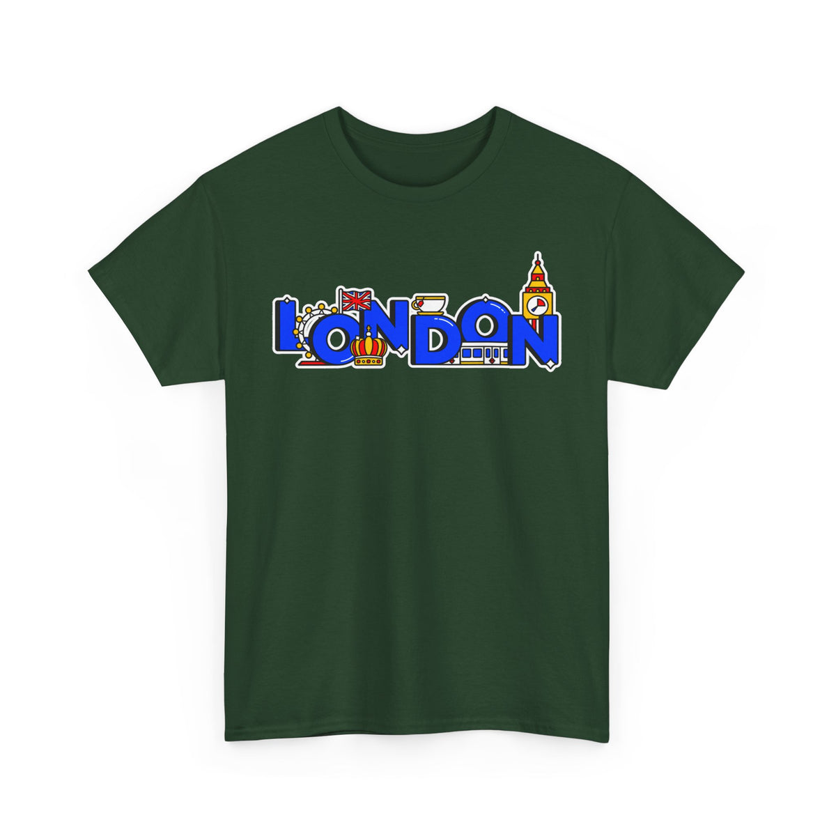 London Cityscape Tee — Illustrated London Landmarks Shirt