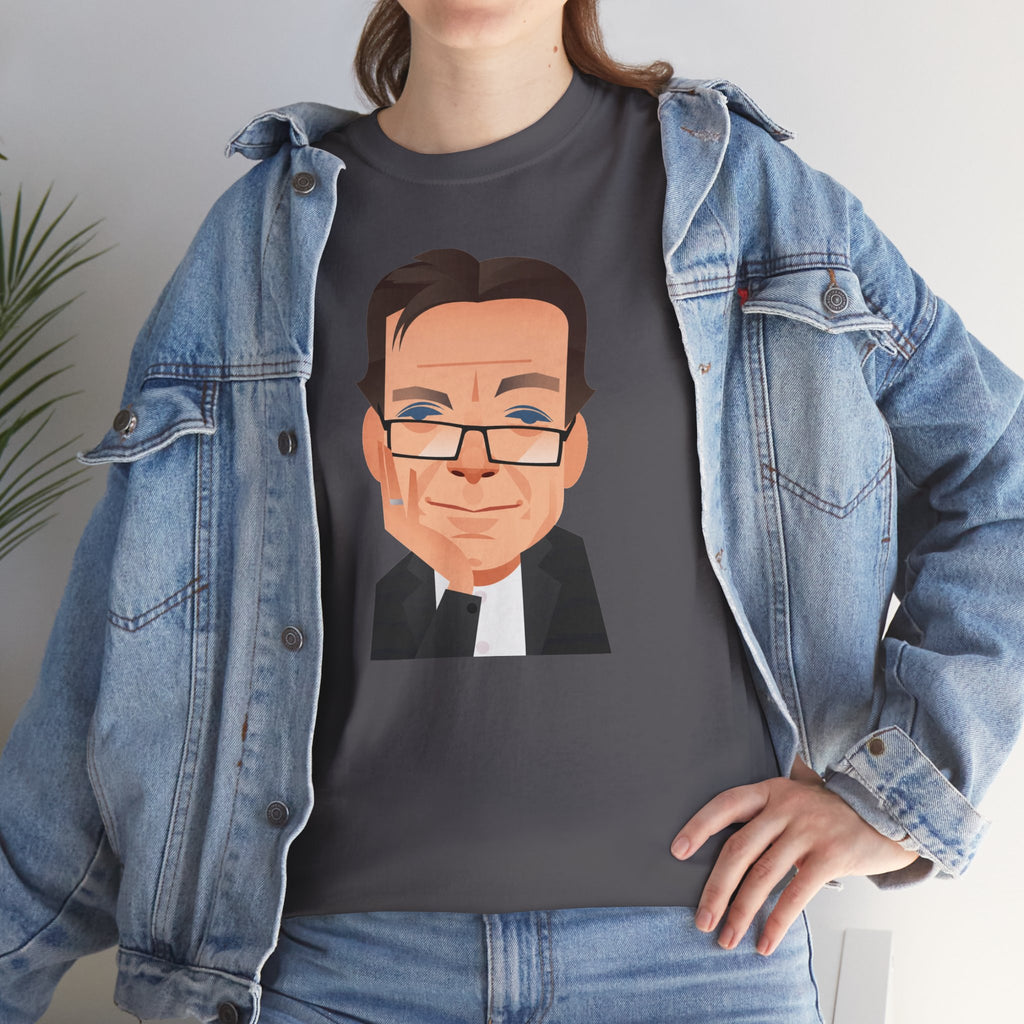 Tony Wilson Manchester Legend Caricature Gentleman Face Cotton T-Shirt
