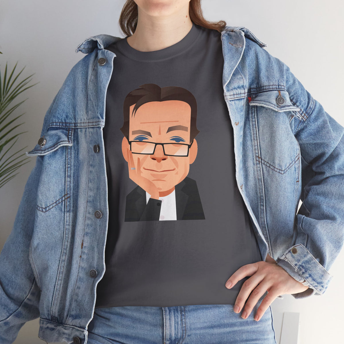 Tony Wilson Manchester Legend Caricature Gentleman Face Cotton T-Shirt