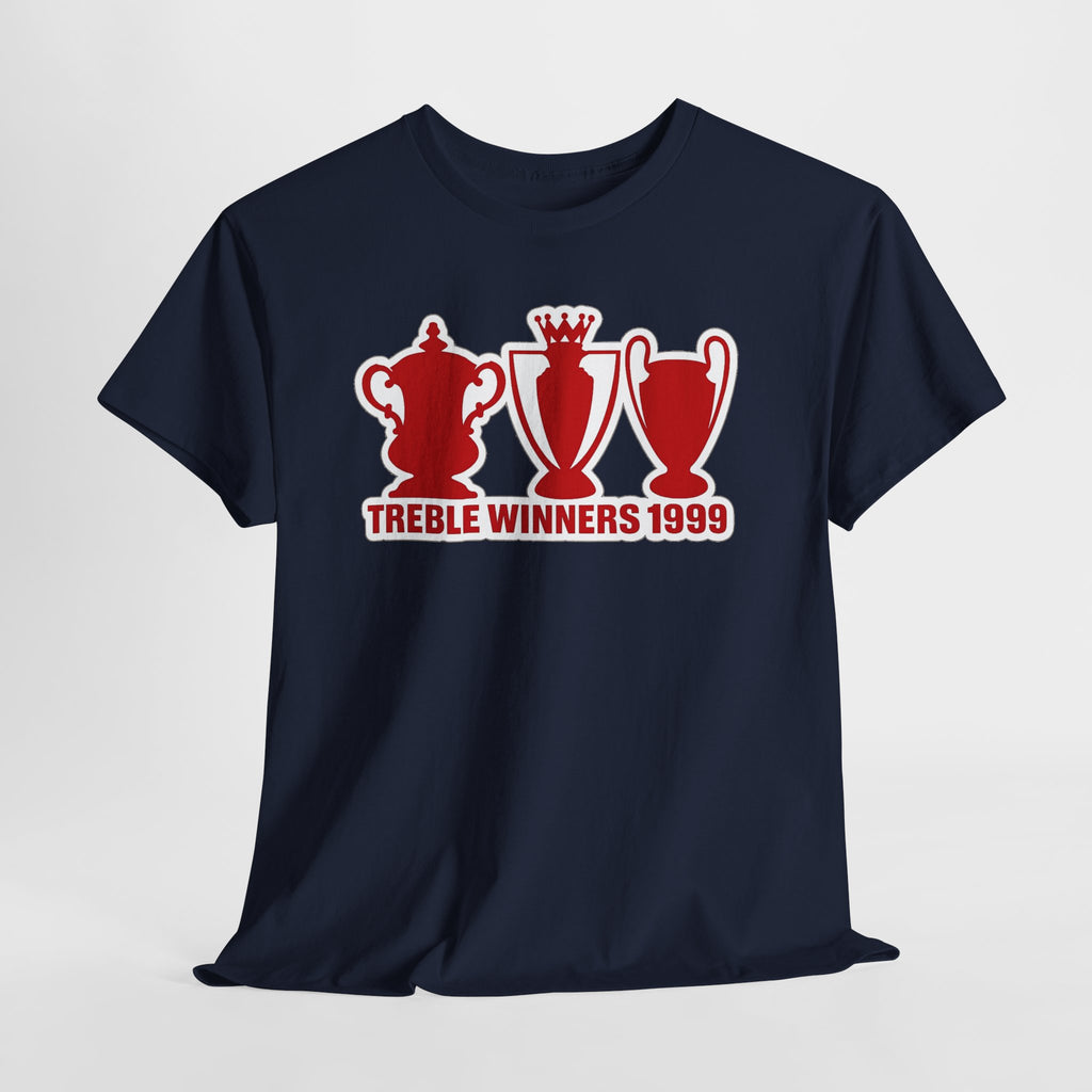 Manchester United Treble Winners 1999 Trophy Graphic Cotton T-Shirt
