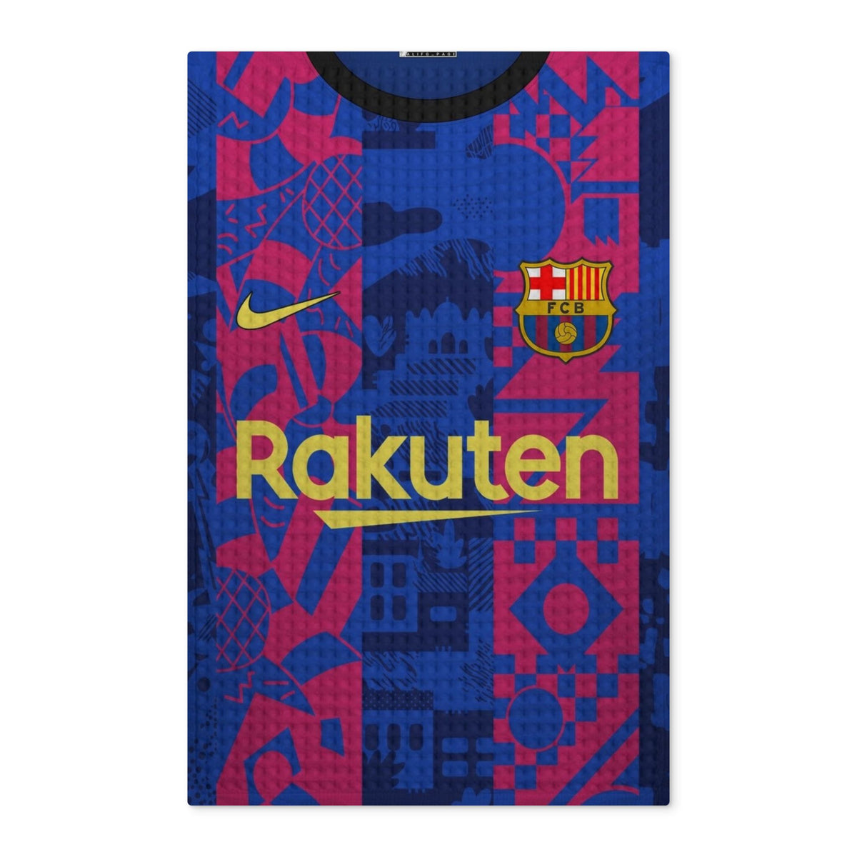 FC Barcelona Waffle Double-Sided Tea Towel — Rakuten Jersey Design