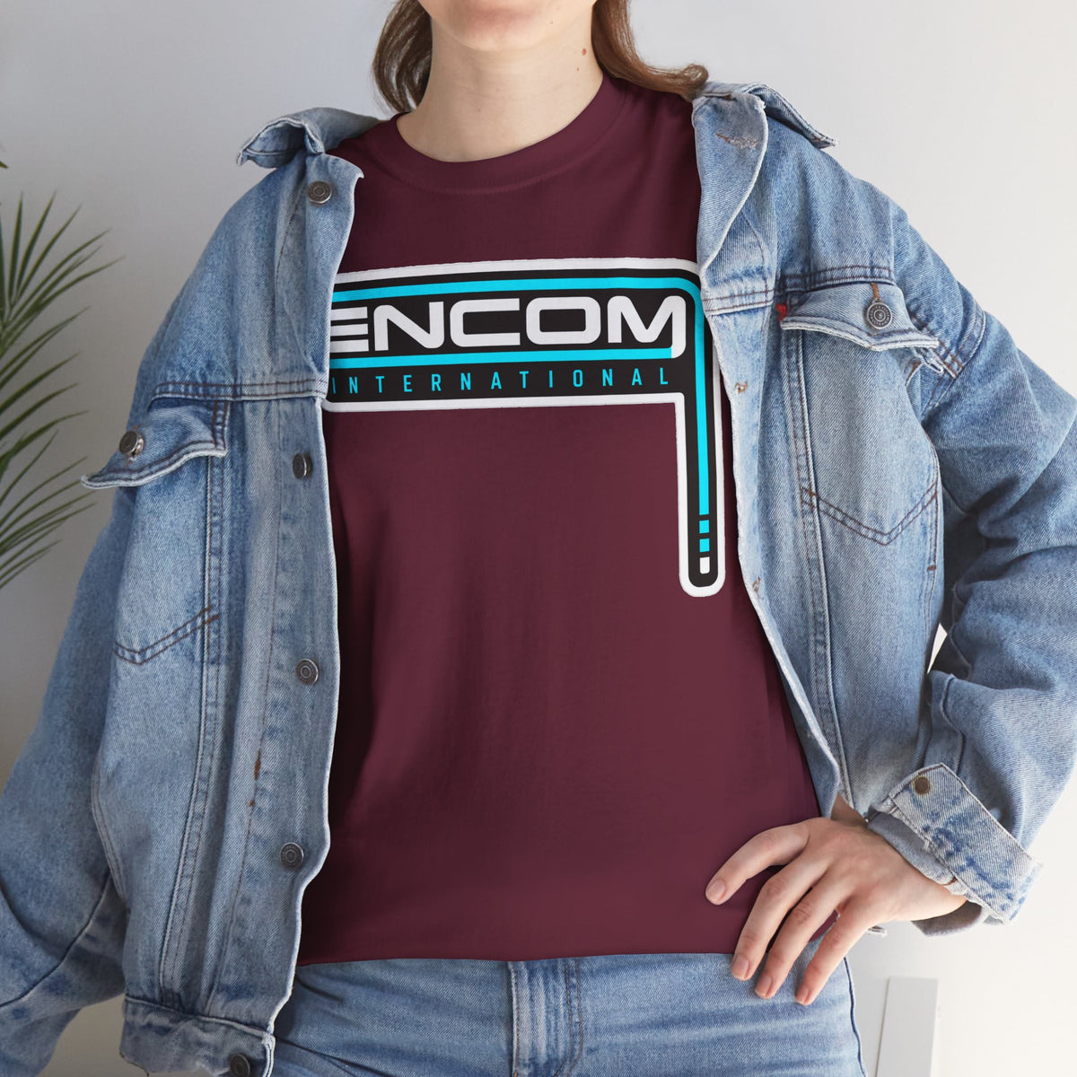 ENCOM International Logo Cotton T-Shirt — Retro Tech Gaming Tee