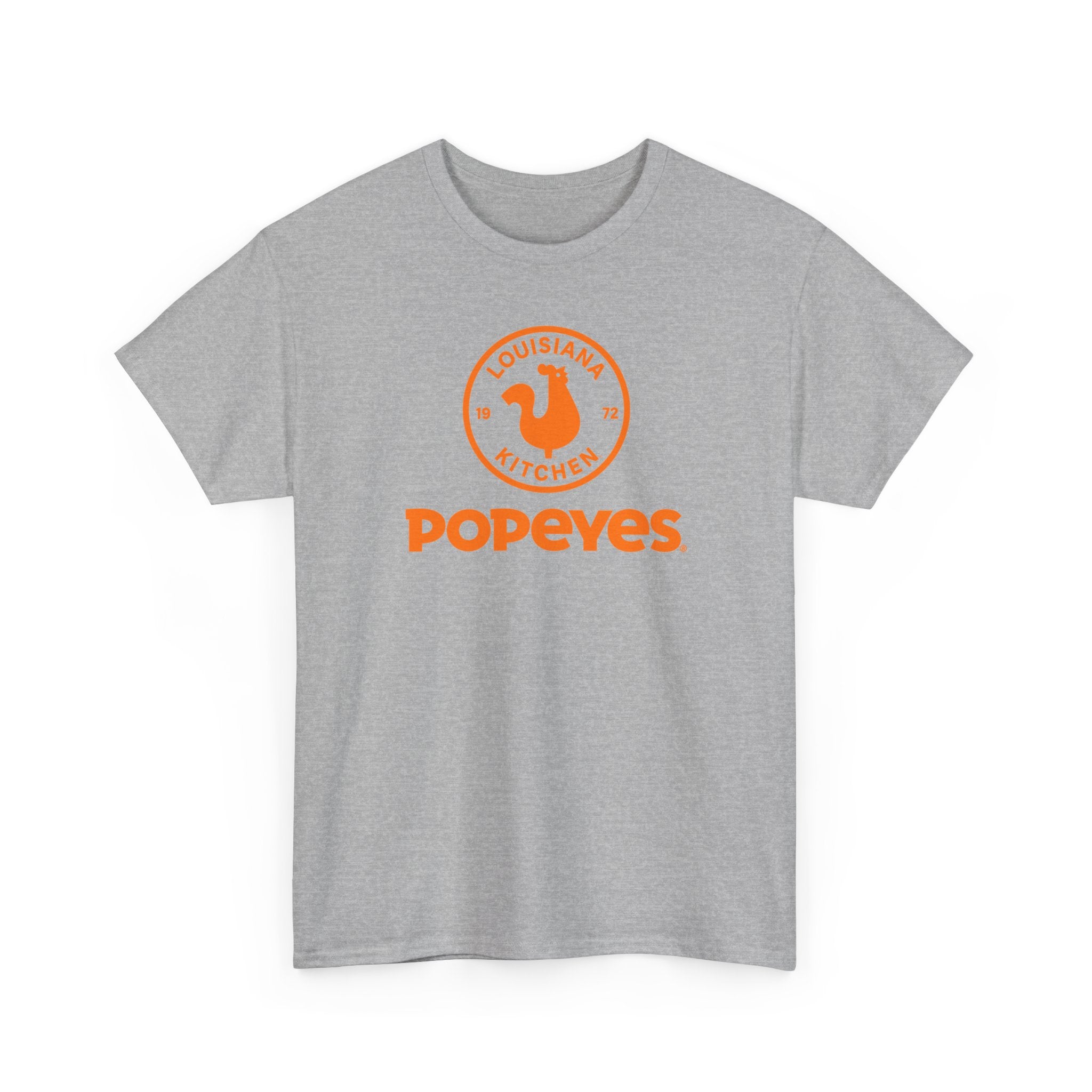 Popeyes Logo T-Shirt — Vintage Orange Louisiana Kitchen Tee