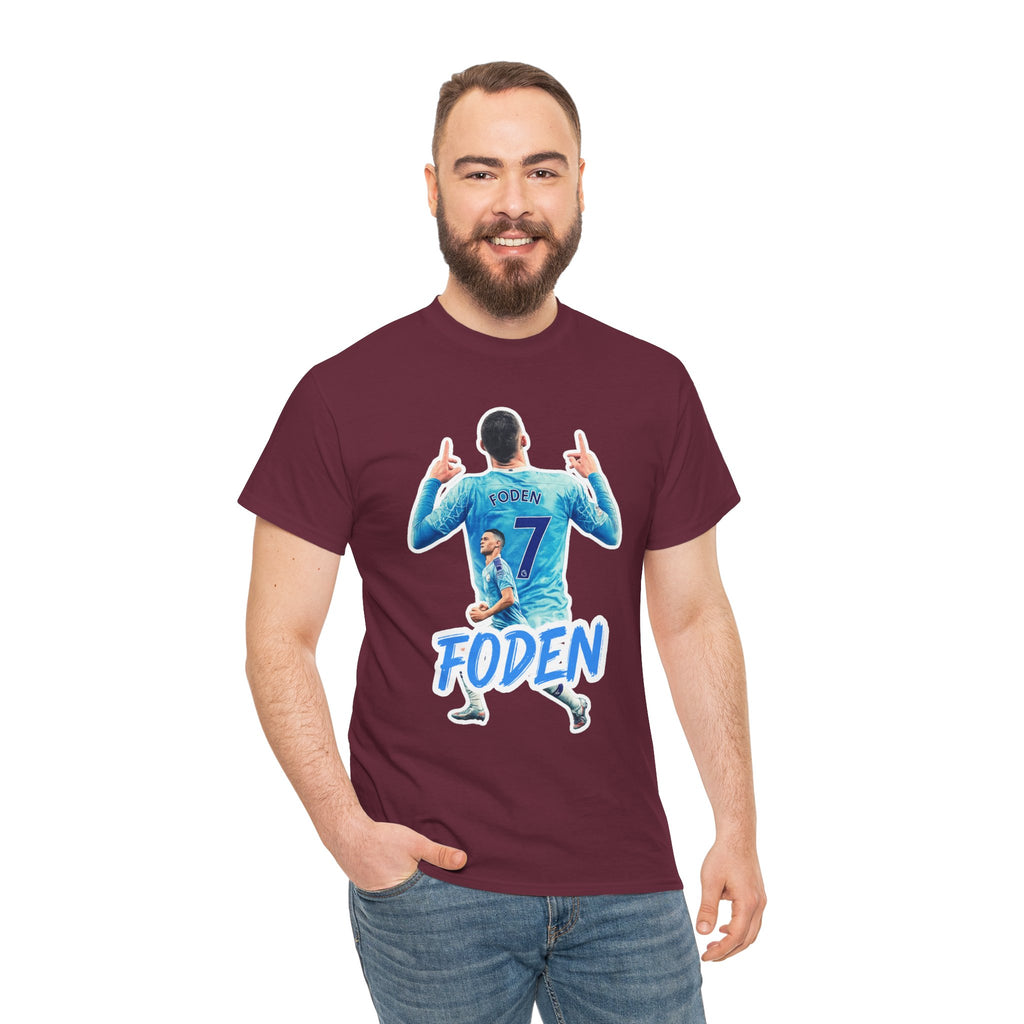 Phil Foden #7 Soccer T‑Shirt — Manchester City Fan Jersey Tribute