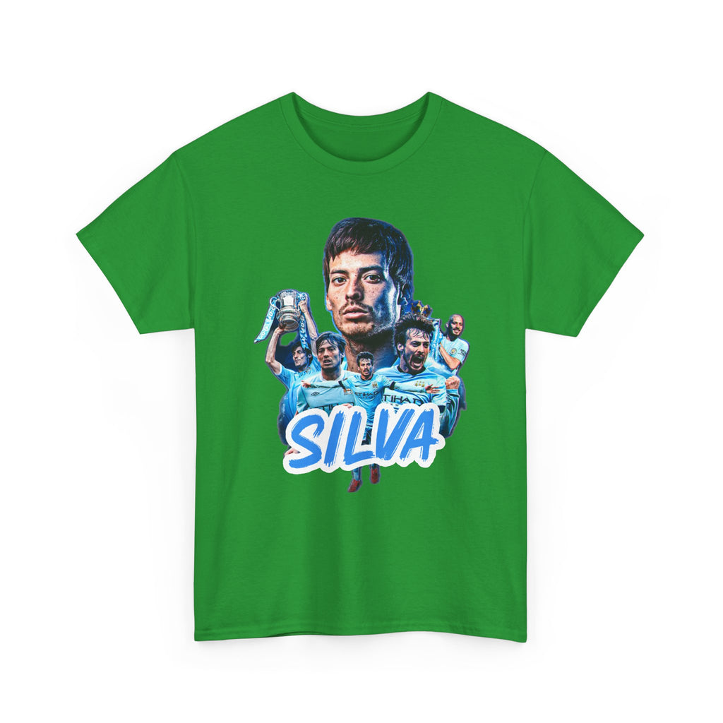 David Silva Manchester City Soccer Tee — Classic Player Portrait Football Shirt