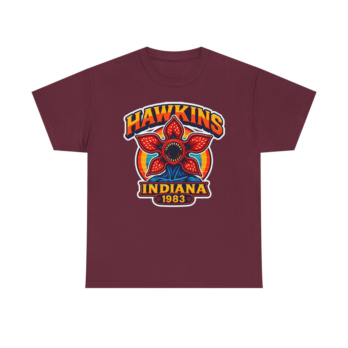 Hawkins Indiana 1983 Demogorgon Floral Cotton T-Shirt