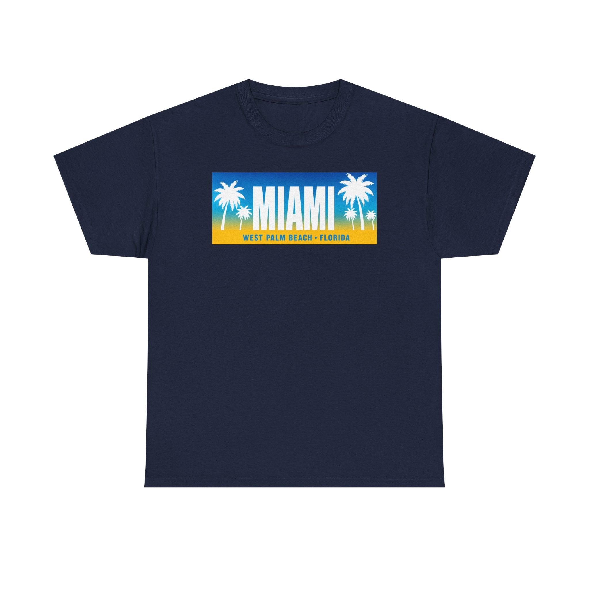 Miami West Palm Beach Vintage Tee — "MIAMI" Beach Palm Trees T‑Shirt