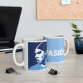 Manchester City PASIÓN Ceramic Mug – 'Passion' Blue Portrait Coffee Cup (11oz & 15oz)