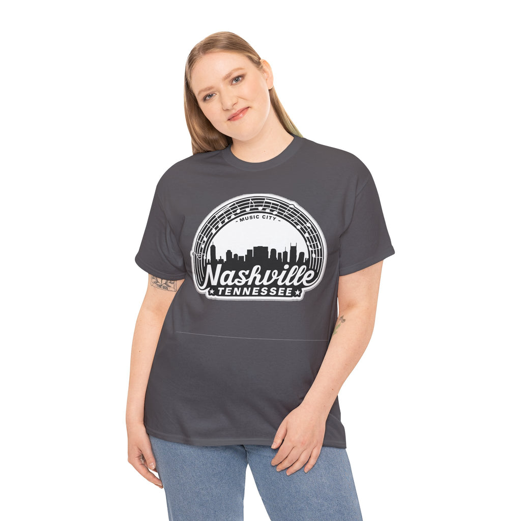 Nashville Tennessee Skyline Tee — Retro Music City Graphic Shirt