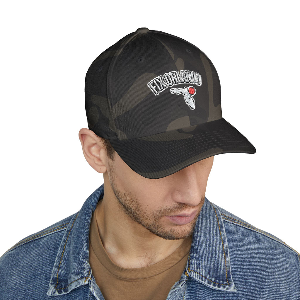 Fix Orlando Embroidered Cap — Vintage Palm & Golf Ball Hat