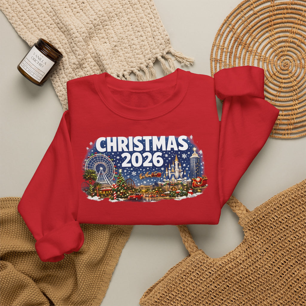 Christmas 2026 Holiday Sweatshirt – Festive Winter Cityscape Crewneck