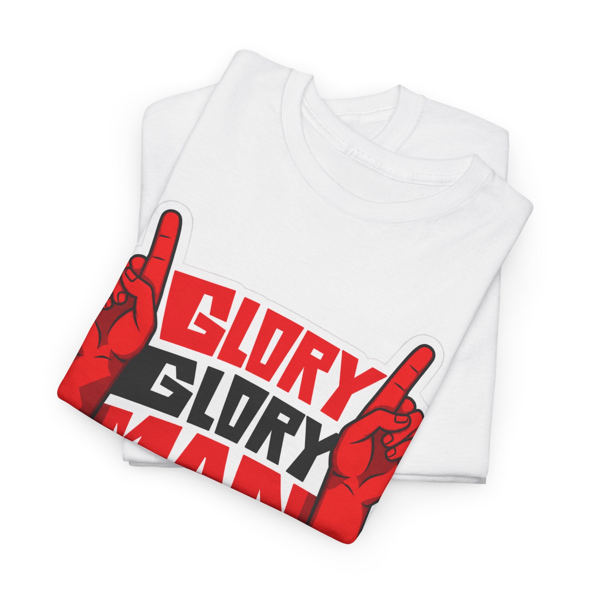 Glory Glory Man United T-Shirt — Retro Red Football Fan Tee