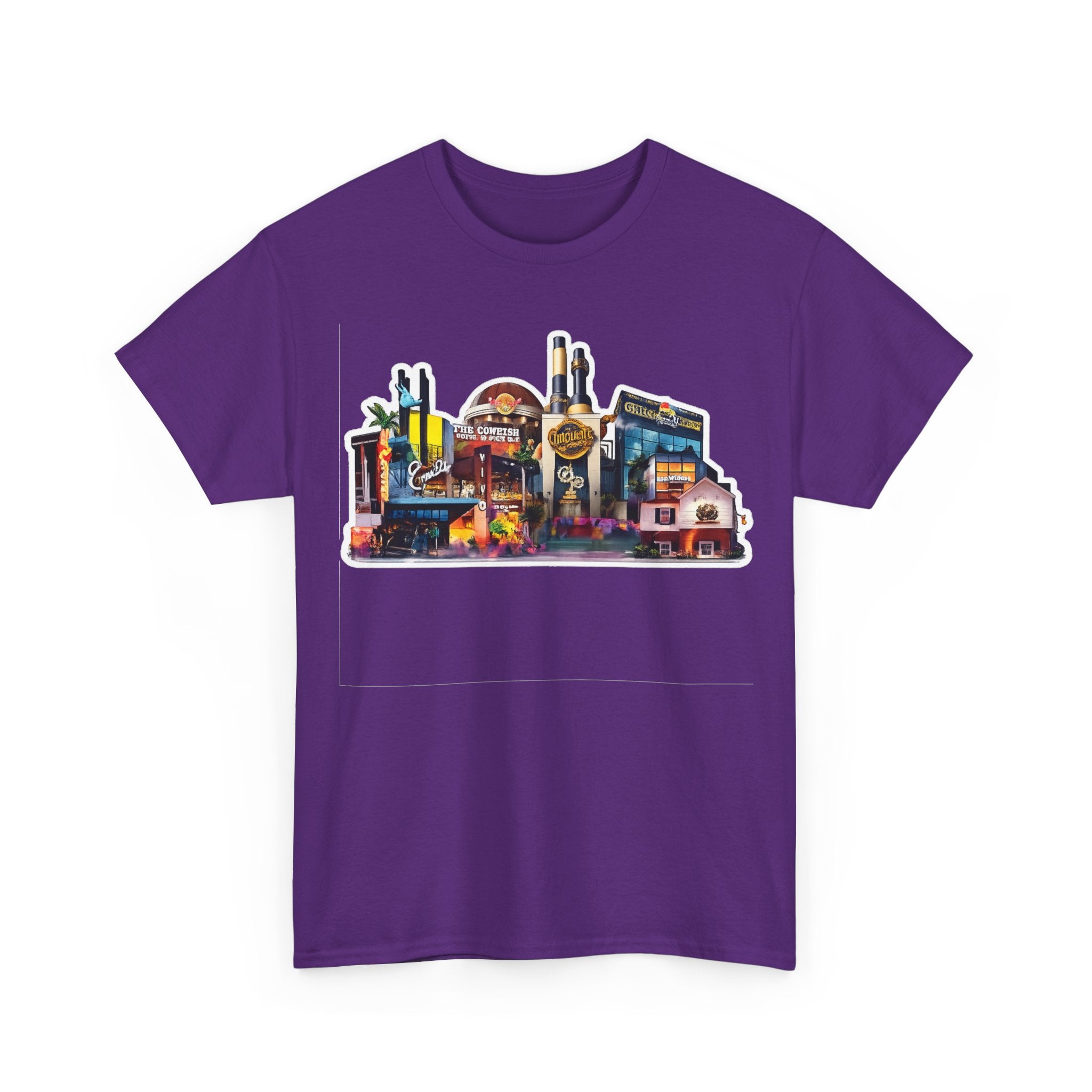 Universal Orlando Skyline T-Shirt — Neon Strip Casino Cityscape Tee