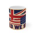 United We Stand Ceramic Coffee Mug — Vintage UK & USA Flag 11oz/15oz